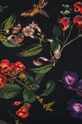 Longsleeve bawełniany damski w kwiaty z domieszką elastanu kolor czarny Damski