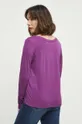 Tričko s dlhým rukávom dámsky fialová farba 70 % Modal, 30 % Polyester