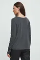 Tričko s dlhým rukávom dámsky šedá farba 70 % Modal, 30 % Polyester