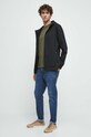 Longsleeve bawełniany męski gładki z domieszką elastanu kolor zielony RW23.BUM030 zielony RW23