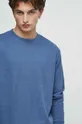modrá Tričko s dlhým rukávom pánsky