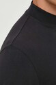Longsleeve bawełniany męski gładki z domieszką elastanu kolor czarny RW23.BUM060 czarny