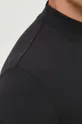 Longsleeve bawełniany męski gładki z domieszką elastanu kolor czarny Męski