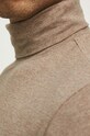 Longsleeve męski z golfem kolor brązowy RW23.BUM072 brązowy