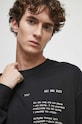Longsleeve bawełniany męski - Kolekcja jubileuszowa. 2023 Rok Wisławy Szymborskiej x Medicine, kolor czarny czarny RW23.BUM350