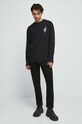 Odzież Longsleeve bawełniany męski z nadrukiem kolor czarny RW23.BUM400 czarny