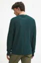 Longsleeve bawełniany męski z fakturą kolor zielony 100 % Bawełna 