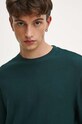 Longsleeve bawełniany męski z fakturą kolor zielony zielony RW23.BUM900