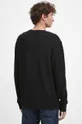 Bavlnené tričko s dlhým rukávom pánske s textúrou čierna farba <p>100 % Bavlna</p>