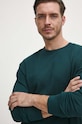 Longsleeve bawełniany męski z fakturą kolor zielony RW23.BUMB01 zielony