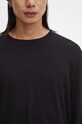 Longsleeve bawełniany męski z fakturą kolor czarny RW23.BUMB01 czarny
