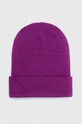 Czapka damska beanie gładka kolor fioletowy pozostałe fioletowy RW23.CAD040