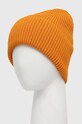 Czapka damska beanie prążkowana z wiskozą kolor pomarańczowy RW23.CAD050 pomarańczowy RW23