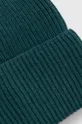 Czapka damska beanie prążkowana z wiskozą kolor zielony turkusowy