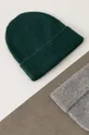 Čepice dámská zelená barva tyrkysová