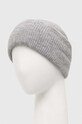 Czapka beanie z domieszką wełny kolor szary RW23.CAD070 szary RW23
