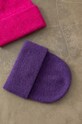 Čiapka s prímesou vlny dámska beanie fialová farba RW23.CAD080 fialová RW23