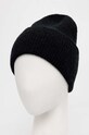 Czapka z domieszką wełny damska beanie kolor czarny RW23.CAD080 czarny RW23