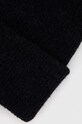 Akcesoria Czapka z domieszką wełny damska beanie kolor czarny RW23.CAD080 czarny