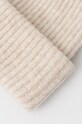 Čiapka dámska beanie z rebrovaného úpletu béžová farba béžová RW23.CAD081