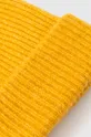 Czapka damska beanie prążkowana kolor żółty 75 % Poliester, 22 % Akryl, 3 % Elastan