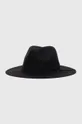 čierna Vlnený klobúk čierna farba Dámsky