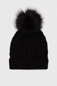 Czapka damska beanie z pomponem kolor czarny RW23.CAD800 czarny RW23