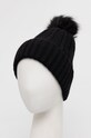 Czapka damska beanie z domieszką wełny kolor czarny RW23.CAD802 czarny RW23
