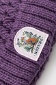 Čiapka dámska beanie s brmbolcom fialová farba fialová RW23.CAD806