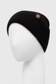 Czapka męska beanie prążkowana z wiskozą kolor czarny RW23.CAM051 czarny RW23
