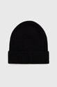 Čepice se směsí kašmíru pánská černá barva s příměsí vlny černá RW23.CAM701