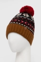 Czapka męska beanie z pomponem kolor multicolor multicolor