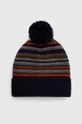 multicolor Czapka męska beanie z pomponem kolor multicolor Męski