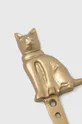 Wieszak ścienny - kot kolor złoty 100 % Aluminium