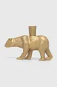 złoty Świecznik dekoracyjny - niedźwiedź kolor złoty Unisex