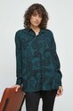 Koszula damska wzorzysta kolor turkusowy turkusowy RW23.KDD507