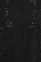 Koszula bawełniana damska z ozdobnym haftem kolor czarny Damski