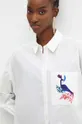 Košeľa dámska z kolekcie Medicine x Veronika Blyzniuchenko biela farba Dámsky