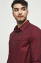 Koszula bawełniana męska z kołnierzykiem klasycznym kolor bordowy RW23.KDM502 bordowy