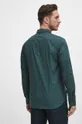 Koszula męska z kołnierzykiem klasycznym kolor zielony Materiał główny: 98 % Bawełna, 2 % Elastan, Materiał dodatkowy: 100 % Bawełna