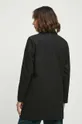 Płaszcz z domieszką wełny damski gładki kolor czarny Materiał zasadniczy: 90 % Poliester, 10 % Wełna, Podszewka: 100 % Poliester