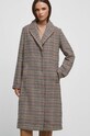 Płaszcz z domieszką wełny damski wzorzysty kolor multicolor RW23.KPD505 multicolor RW23