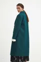 Kabát se směsi vlny dámský zelená barva Hlavní materiál: 90 % Polyester, 10 % Vlna Podšívka: 100 % Polyester