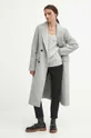 Medicine cappotto con aggiunta di lana grigio