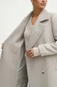 Płaszcz wełniany damski kolor beżowy
