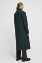 Vlněný kabát dámský zelená barva Hlavní materiál: 50 % Polyester, 50 % Vlna Podšívka: 100 % Polyester