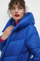 Płaszcz puchowy damski pikowany kolor niebieski