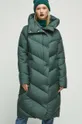 Páperový kabát dámsky zelená farba zelená