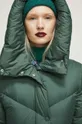 zelená Páperový kabát dámsky zelená farba