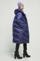 Páperový kabát dámsky fialová farba fialová